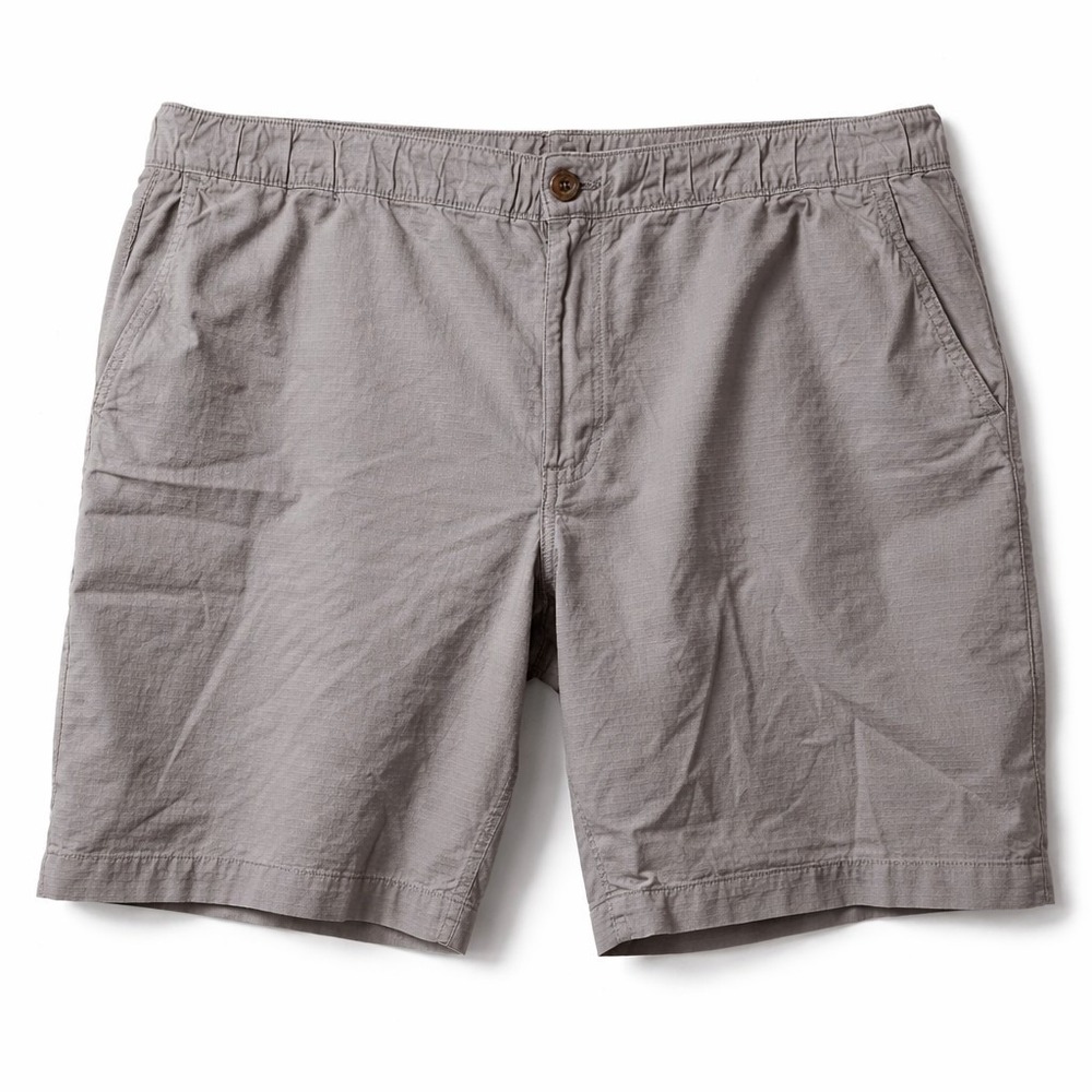EDDIE BAUER Comfort Ripstop Short Sz XXL Gray Drawstring Elastic Waist Durable